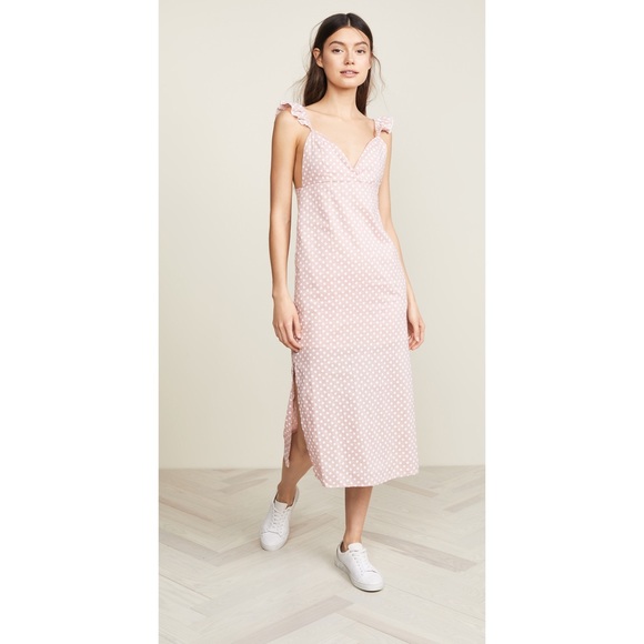 English Factory Dresses & Skirts - English Factory pink polka dot slip dress